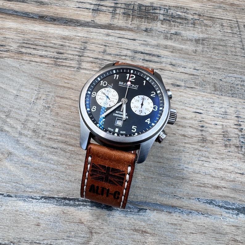 Cinturino per orologio in pelle Bremont ALT1-C - Cognac/Crema immagine 9
