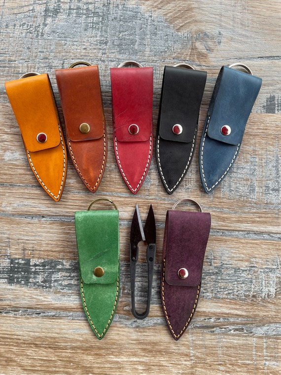 Deadheads Mini Snips, Deadheading Tool, Garden snips, Mini Hand Pruning Snips in Leather Case Holder - Various Colours