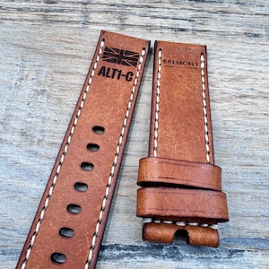 Cinturino per orologio in pelle Bremont ALT1-C - Cognac/Crema immagine 7