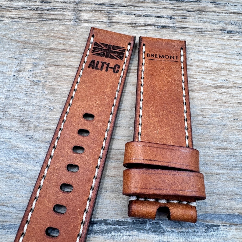 Cinturino per orologio in pelle Bremont ALT1-C - Cognac/Crema immagine 7