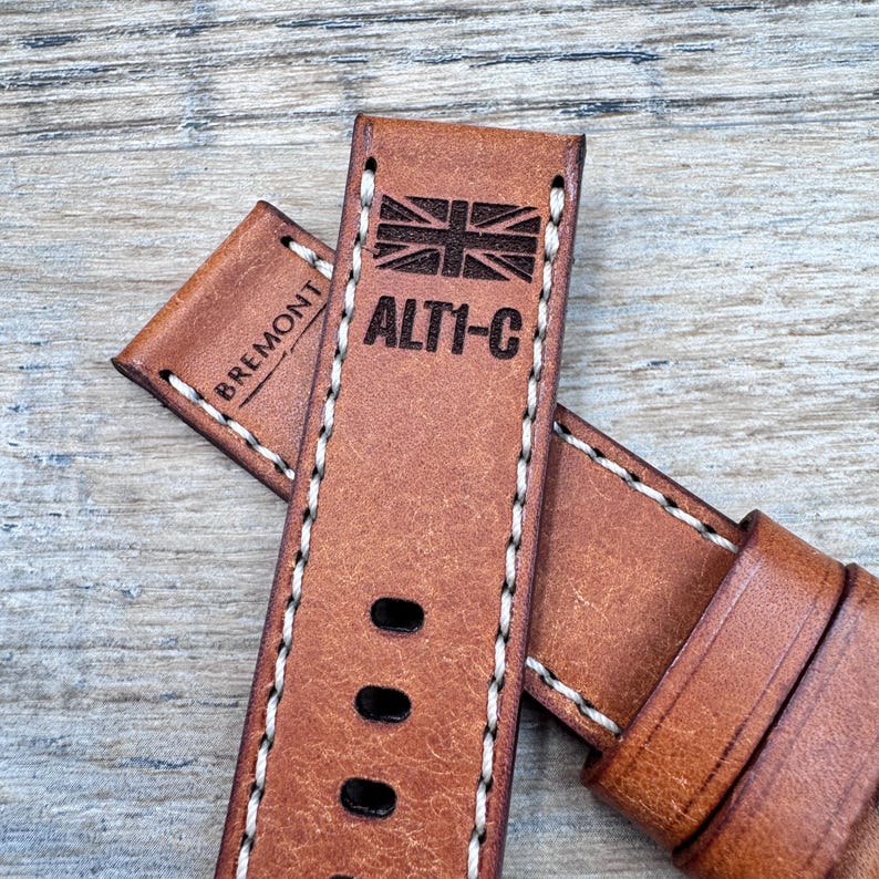 Cinturino per orologio in pelle Bremont ALT1-C - Cognac/Crema immagine 3