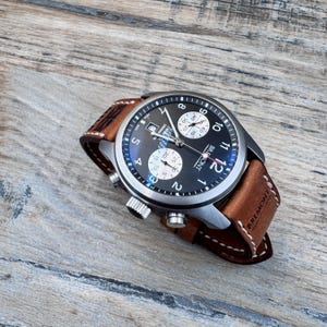 Cinturino per orologio in pelle Bremont ALT1-C - Cognac/Crema immagine 13
