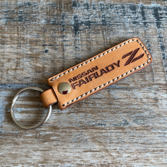 Nissan Fairlady Z Logo Leather Key Fob , Key Ring, Key Chain