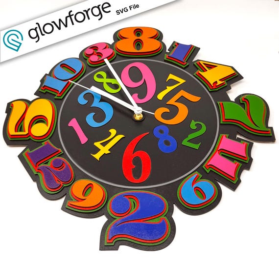 Krazy Hours Clock - Laser Templete File SVG