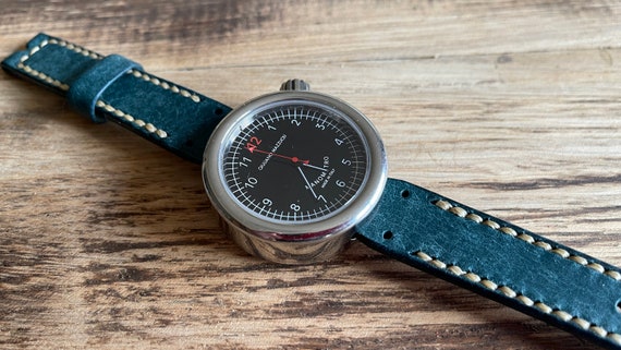 Leather Strap for Giuliano Mazzuoli Manometro Watch - Petrol (Patrolio)