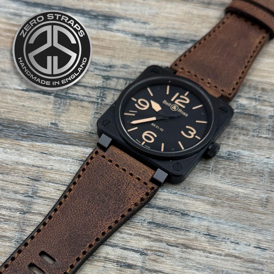 24 24mm Bell And Ross Leather Watch Strap Band For BR01 BR03 BRS 24-24mm-bell-and-ross-leather-watch-strap-band-for-br01-br03-brs