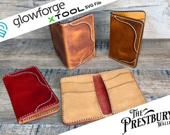The Prestbury Wallet - sjabloon voor Glowforge / xTool Laser Cutter – digitale bestandsdownload
