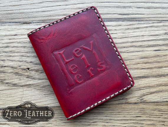 Levellers Leather Card Wallet - Red