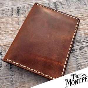 Monedero de piel Montpellier para tarjetas: fabricado a mano en el Reino Unido