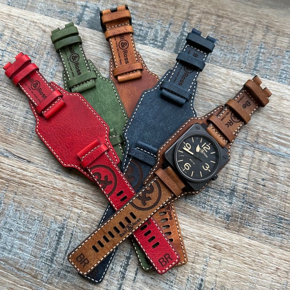 Bell and Ross Leather Bund Watch Strap/ Band for BR01 BR03 BRS Watches