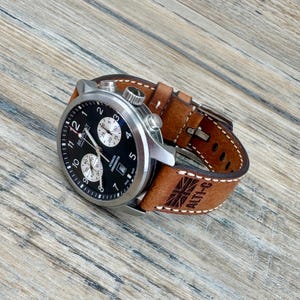 Cinturino per orologio in pelle Bremont ALT1-C - Cognac/Crema immagine 1