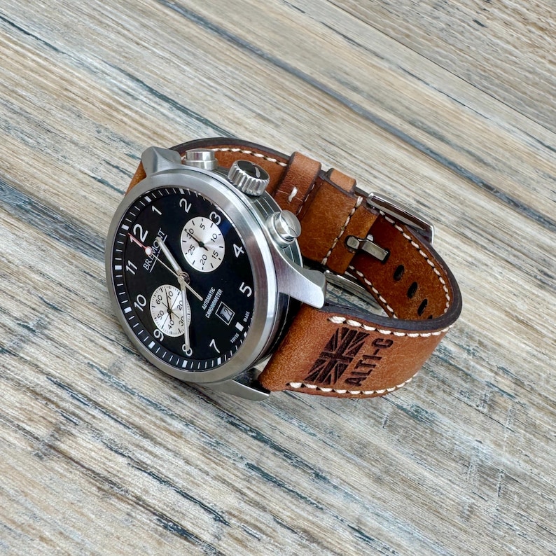 Cinturino per orologio in pelle Bremont ALT1-C - Cognac/Crema immagine 1