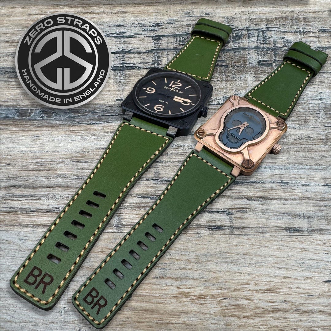 24 24mm Bell And Ross Leather Watch Strap Band For BR01 BR03 BRS 24-24mm-bell-and-ross-leather-watch-strap-band-for-br01-br03-brs