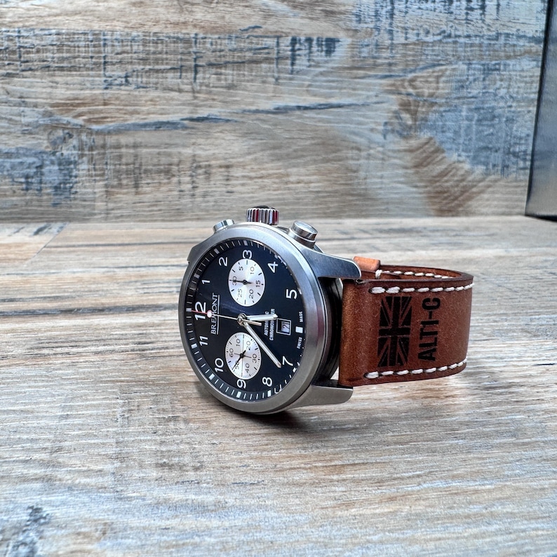 Cinturino per orologio in pelle Bremont ALT1-C - Cognac/Crema immagine 11