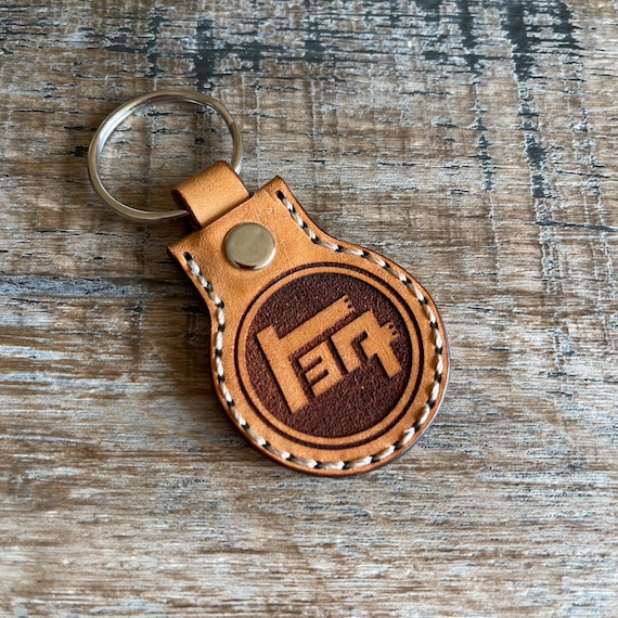 Toyota TEQ Logo Leather Key Fob , Key Ring, Key Chain