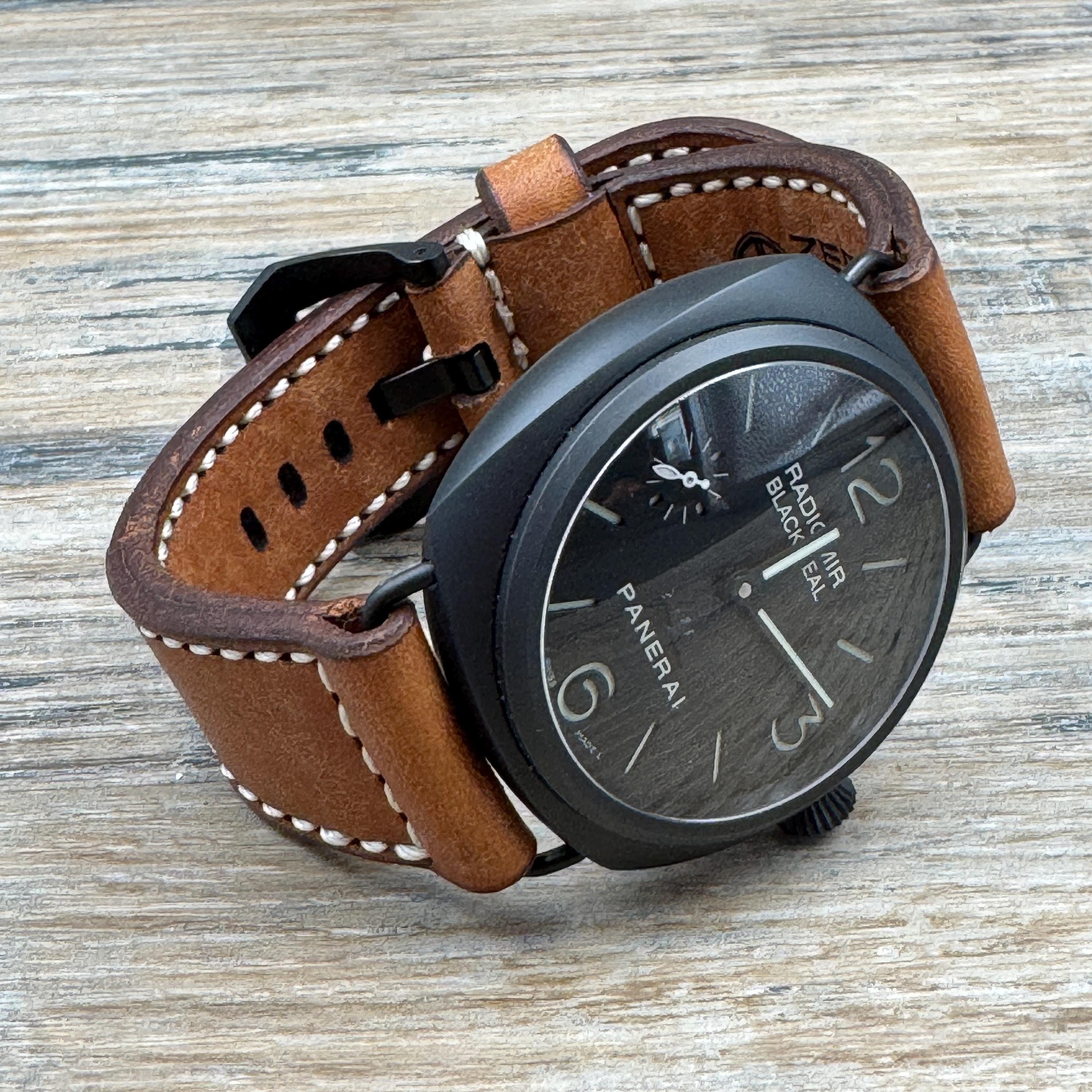 Leather Watch Strap for Panerai Watches - Vintage Hand Crafted