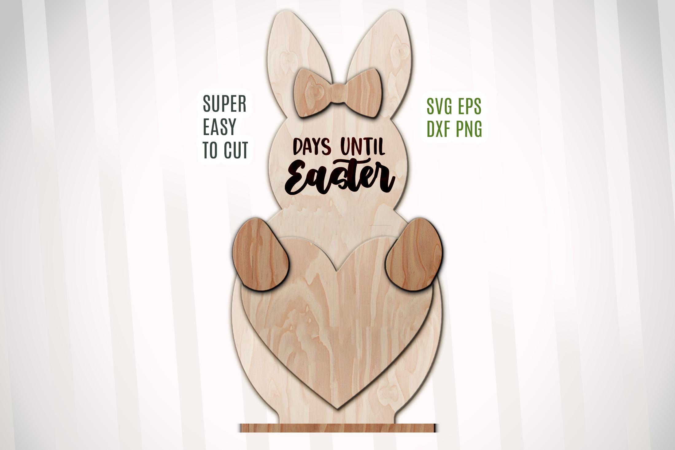 Easter Bunny Countdown Sign, Laser Cut File (digital Download) - Etsy