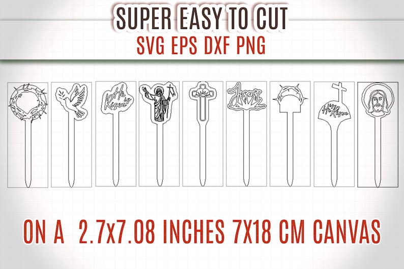 Sign Stake Svg Christian Plant Stake SVG Bundle, Religious Decor Laser Cut File ...