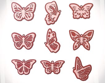 Layered Butterfly SVG Bundle, Cricut Files, Wooden Decor Template (Digital Download)