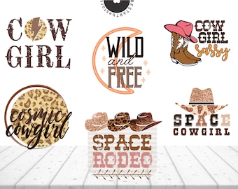 Cosmic Cowgirl PNG Sublimation Bundle (Digital Download)