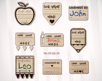 ¡Mira lo que hice! Paquete de archivos SVG para imanes de nevera personalizados: Kit de manualidades para niños
