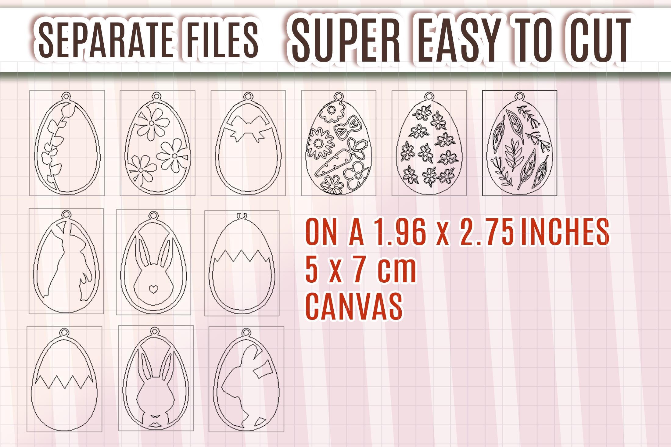 Layered Easter Egg SVG Bundle, 3D Bunny Ornaments, Laser Cut Files - Etsy