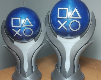 3D Playstation 5 High Quality Platinum Made Trophy in Different Sizes , Personalized PS5 Platinum Trophy