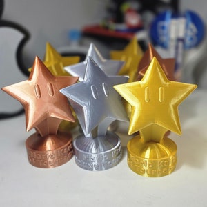 3D Mario Kart Custom Trophy, personalisierte Mario Kart Star Trophy, Super Mario Kart Home Circus, Mario Kart Turniertrophäen