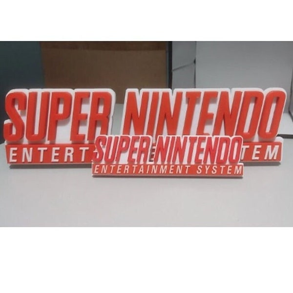 SNES Classic Edition Nintendo Logo Sign In Different Sizes Great for Gaming Room Decor Video game Nintendo Sign for Man Cave