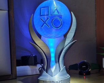 Playstation 5 3D Platinum Trophy Lamp RGB LED Lights Special Edition