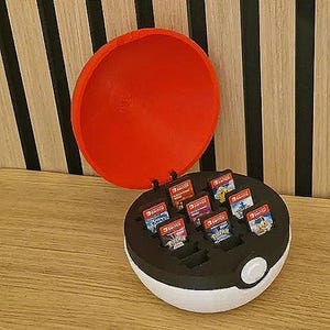 ポケボールをテーマにしたゲームカートリッジホルダー | Switch ゲームカード収納