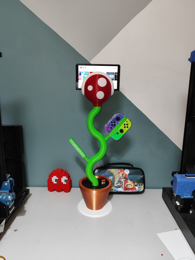 Nintendo Switch Piranha Plant laadstationstandaard voor OLED en klassieke versie van Switch in 3 verschillende versies, lamp, mini en klassiek afbeelding 4