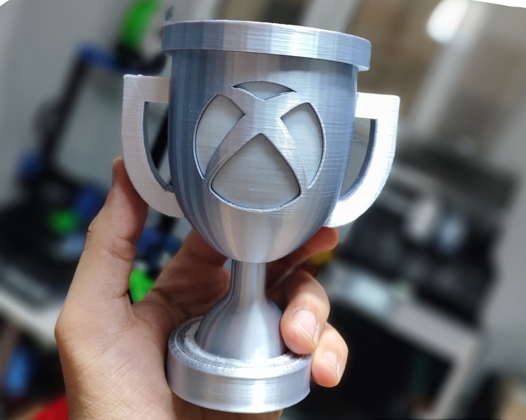 3D Xbox Achievement Trophy High Quality Made Trophy in Different Sizes , Personalized Xbox