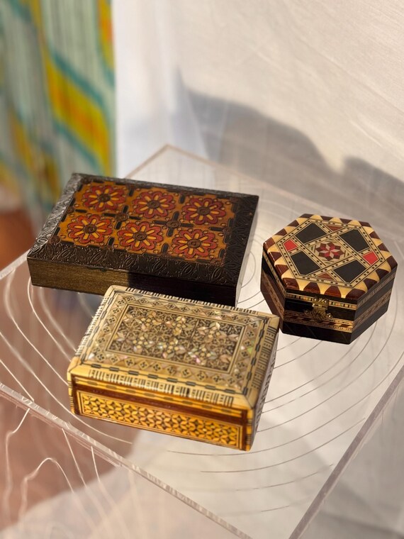 Handcrafted Decorative Box Collection – Egyptian … - image 1