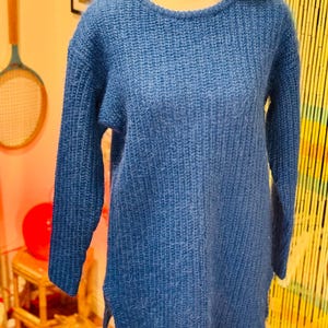 Blue Fuzzy Sweater - Etsy