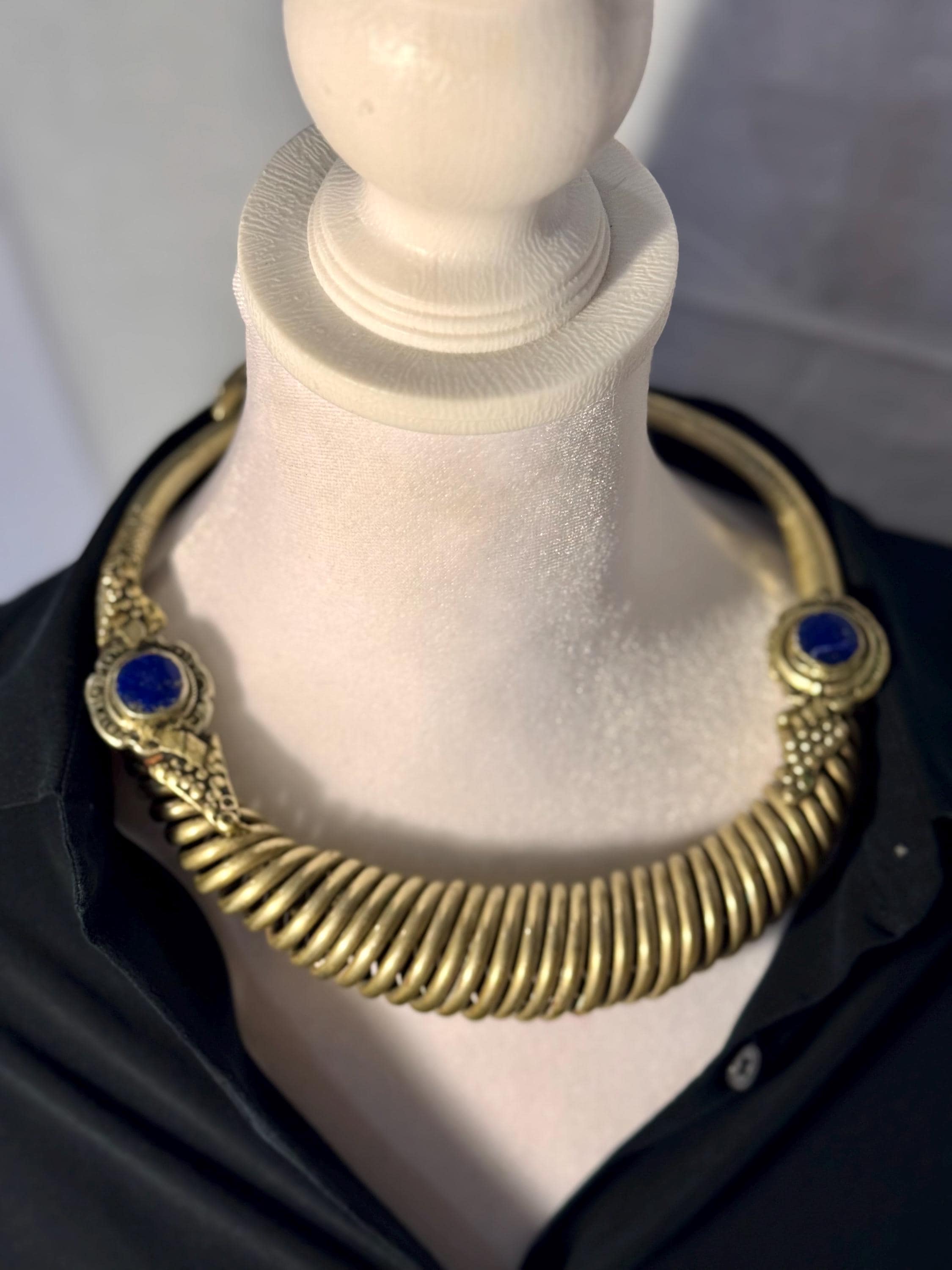 Vintage Kalash Spiral Choker – Tribal Statement Collar Necklace With ...