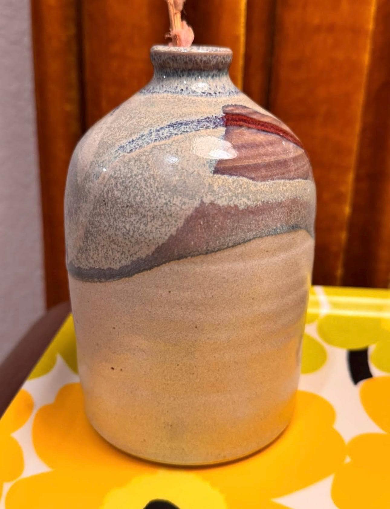 Mid-century Modern Stoneware Flower Vase, Elegant MCM Decor - Etsy