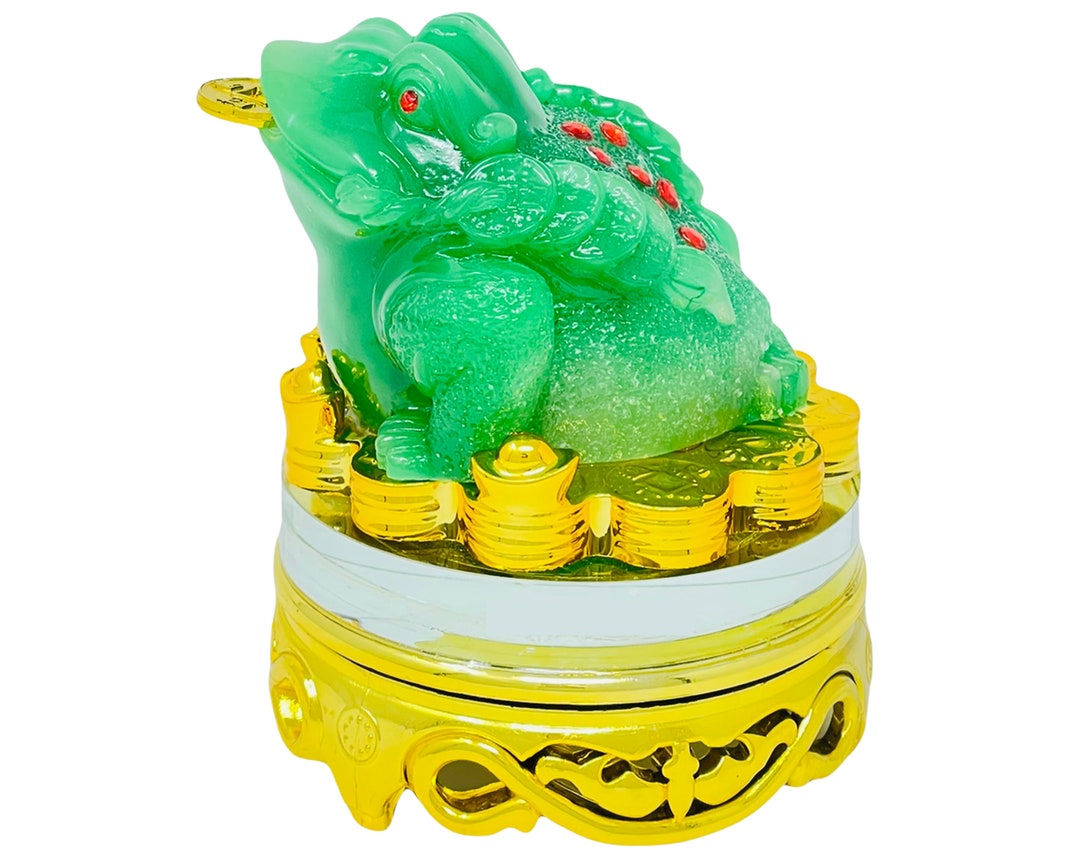 5 Inch Feng Shui Money Frog Statue, Small Lucky Frog Figurine, Ideal