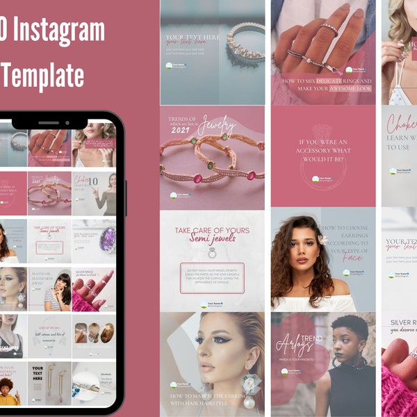 50 Instagram post for jewelers , jewelry Business Owner