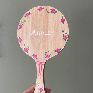 Custom Hand-Painted Mirror | Bridesmaid Proposal | Coquette Aesthetic | Handheld Custom Mirror | Personalized Keepsake | Valentine’s Day