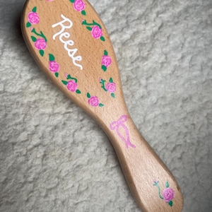 Custom Baby Brush | Baby Shower Gifts | Coquette Aesthetic | Hand-painted brushes | Personalized Keepsake | Hand Painted Custom Gift