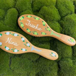 Custom Hand-painted Hair Brush | Bridesmaid Proposal | Coquette Aesthetic | Hand-painted brushes | Personalized Keepsake