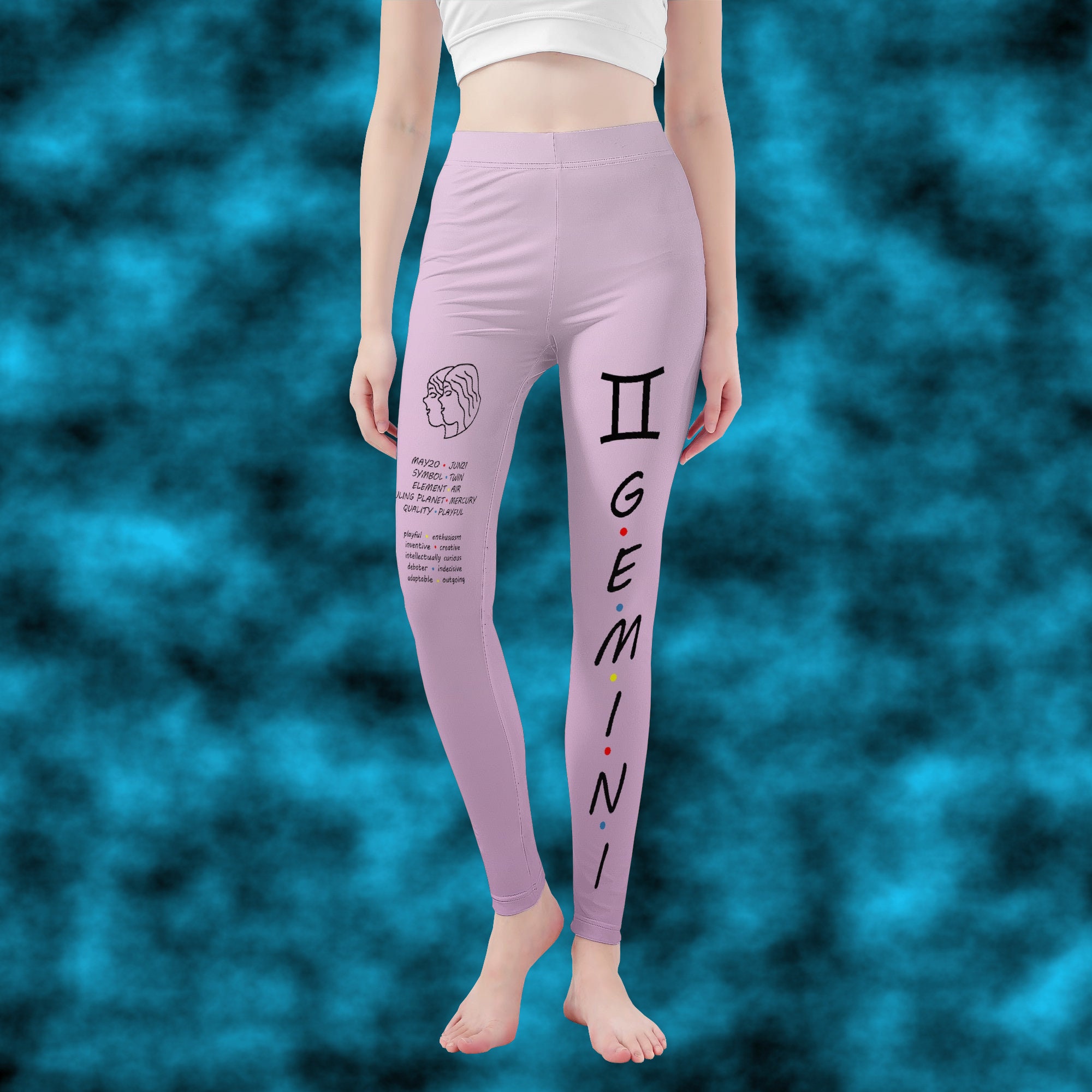 Zodiac Sign Gemeni Leggings Yoga Pants 