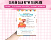 Garage Sale Printable | Editable Garage Sale Flyer Template | Garage Sale Fundraiser Printable | Canva Garage Sale Flyer