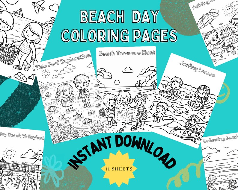 Beach Bliss 11 Fun Beach Day Coloring - Il 794xN.5759207203 9ukb 