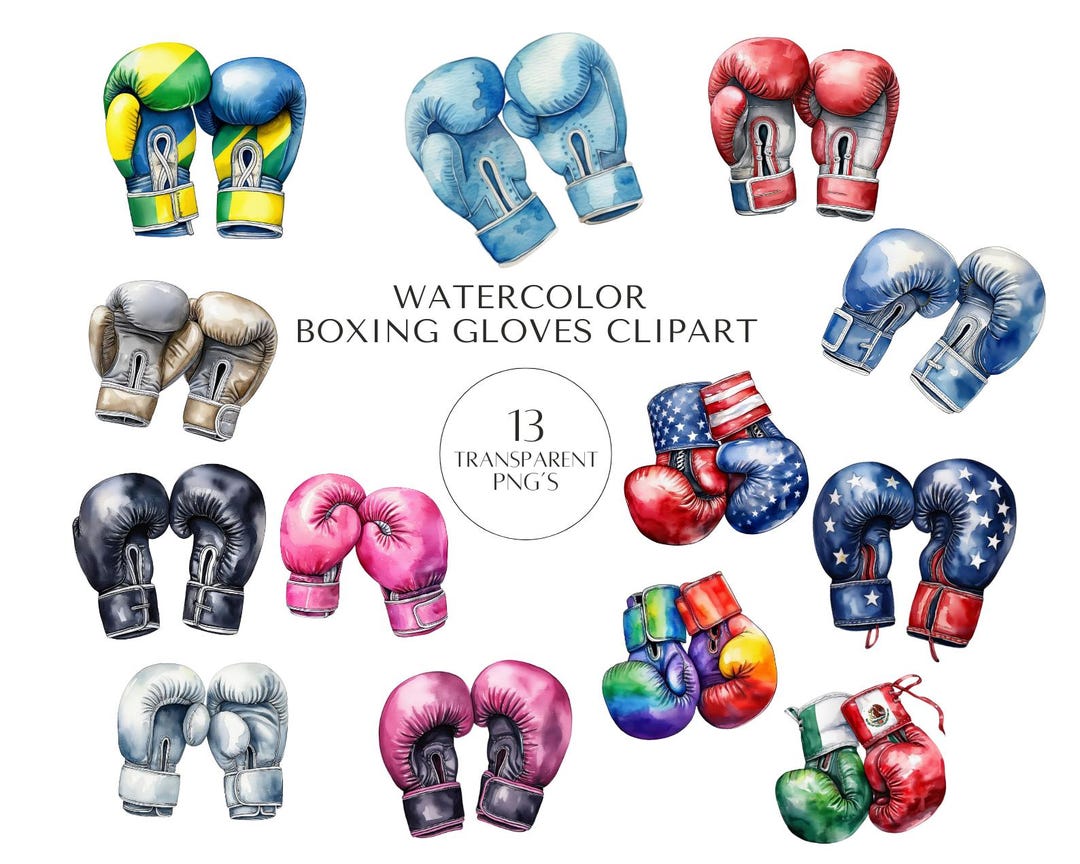 Banana Watercolor Print Pattern Boxing Gloves