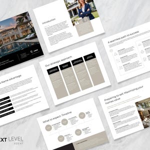 Listing presentation template (Canva) seller guide & CMA pages | US Letter