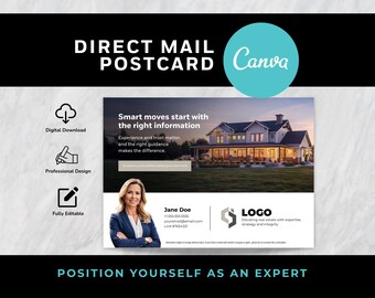 Real Estate Market Update Postcard Template, Realtor Direct Mailer (5x7)