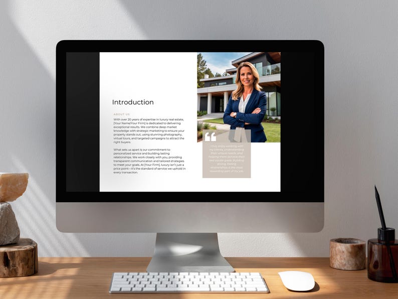 Listing presentation template (Canva) seller guide & CMA pages | US Letter