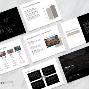 Listing presentation template (Canva) seller guide & CMA pages | US Letter